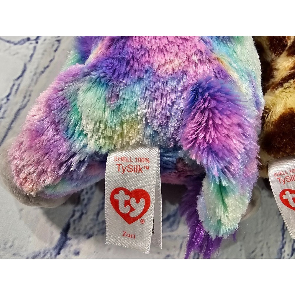 LOT OF 3 Ty Beanie Boos Safari Giraffe Ramsey Lion Zuri Monkey 6" Plush - Picture 10 of 13